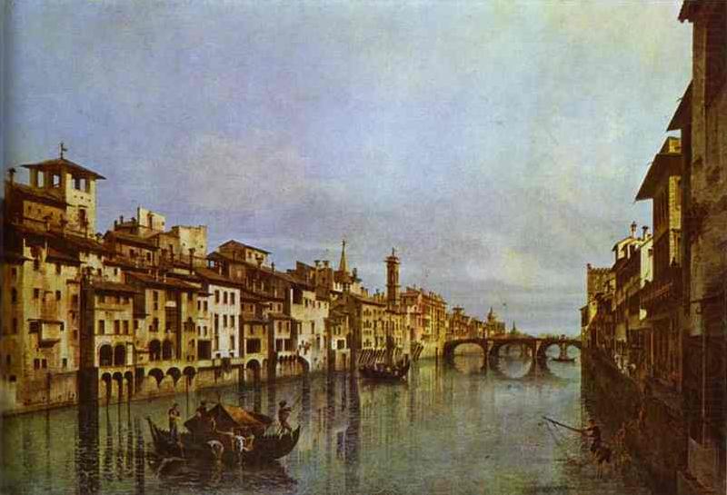 Arno in Florence., Bernardo Bellotto